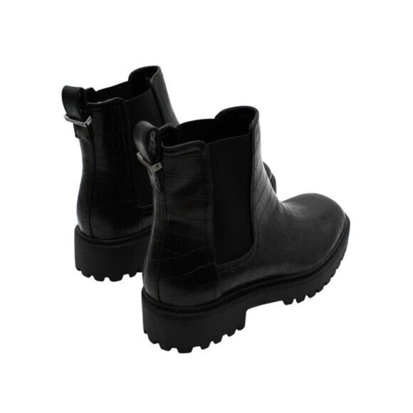 Reaction Kenneth Cole Womens Black Animal Print Padded  Wedge Chelsea Boot - 6 M - Picture 4 of 8